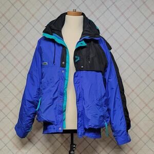 Columbia Criterion Blue, Teal and Black  3 in 1 Jacket Mens Size Large